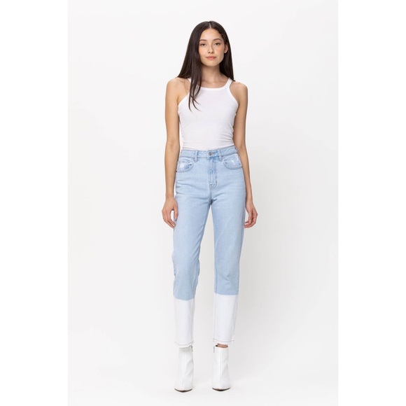 PRICE DROP Light Wash Dip Dye Cigarette Style Denim Jeans - Picture 13 of 15